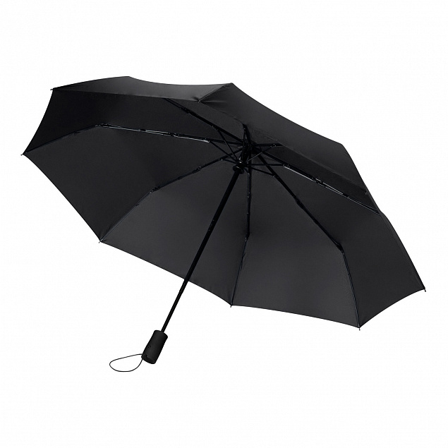 Зонт складной Nord, черный с логотипом в Екатеринбурге заказать по выгодной цене в кибермаркете AvroraStore