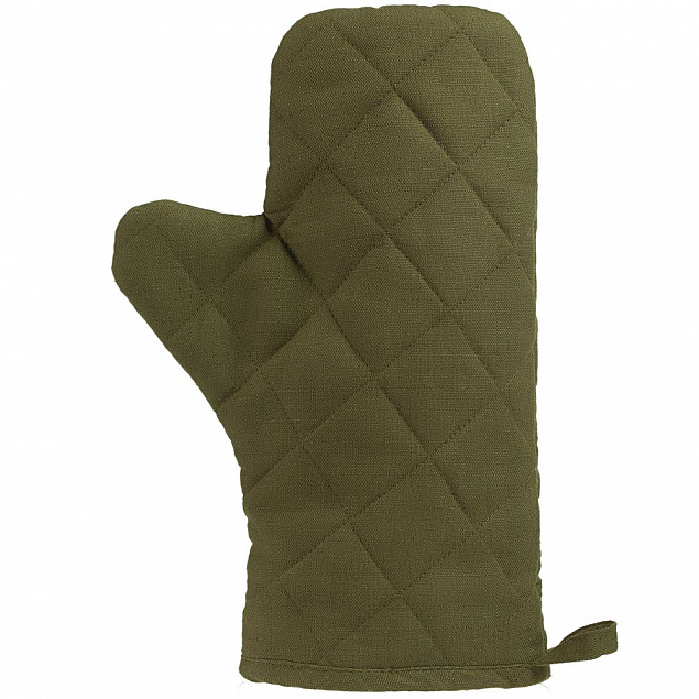 Прихватка-рукавица «Большой шеф», темно-зеленая с логотипом в Екатеринбурге заказать по выгодной цене в кибермаркете AvroraStore