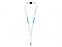 Ремешок на шею с карабином Бибионе, белый с логотипом в Екатеринбурге заказать по выгодной цене в кибермаркете AvroraStore