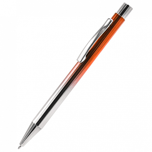 Ручка металлическая Синергия - Оранжевый OO с логотипом в Екатеринбурге заказать по выгодной цене в кибермаркете AvroraStore
