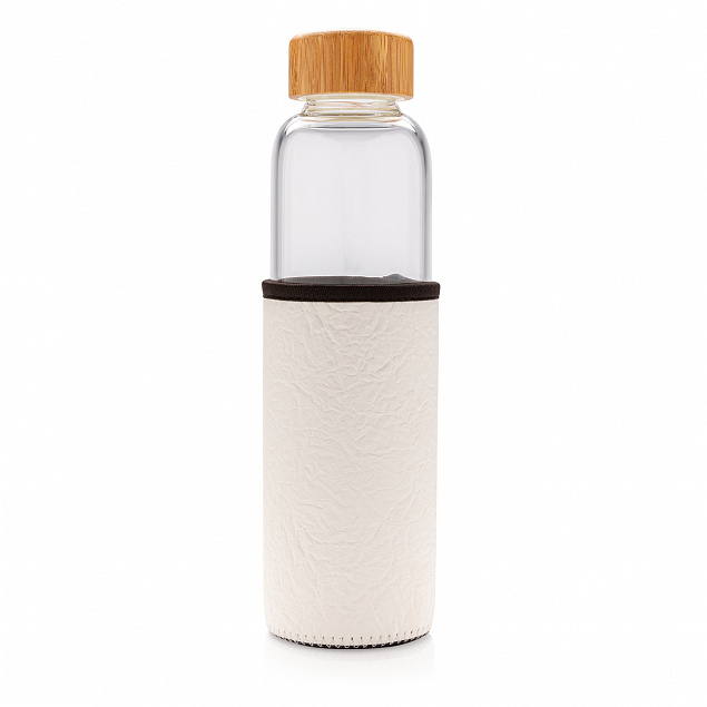 Стеклянная бутылка с чехлом с логотипом в Екатеринбурге заказать по выгодной цене в кибермаркете AvroraStore