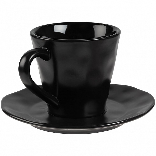 Кофейная пара Dark Fluid, черная с логотипом в Екатеринбурге заказать по выгодной цене в кибермаркете AvroraStore