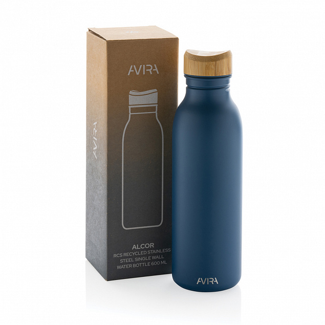 Бутылка для воды Avira Alcor из переработанной стали RCS, 600 мл с логотипом в Екатеринбурге заказать по выгодной цене в кибермаркете AvroraStore