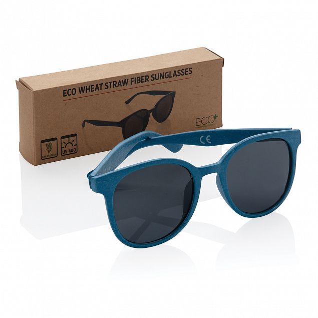Солнцезащитные очки ECO, синий с логотипом в Екатеринбурге заказать по выгодной цене в кибермаркете AvroraStore