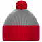Шапка Snappy, светло-серая с красным с логотипом в Екатеринбурге заказать по выгодной цене в кибермаркете AvroraStore