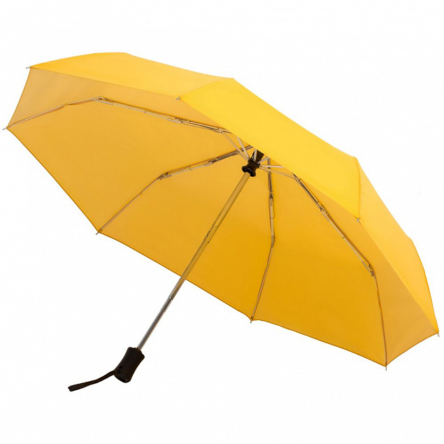 Зонт складной Show Up со светоотражающим куполом, желтый с логотипом в Екатеринбурге заказать по выгодной цене в кибермаркете AvroraStore