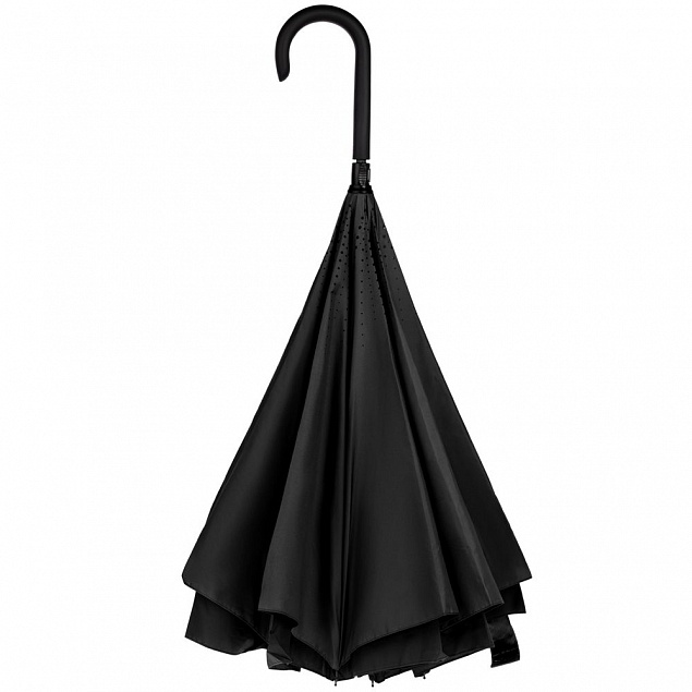 Зонт наоборот Style, трость, черный с логотипом в Екатеринбурге заказать по выгодной цене в кибермаркете AvroraStore
