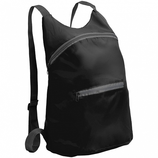 Складной рюкзак Barcelona, черный с логотипом в Екатеринбурге заказать по выгодной цене в кибермаркете AvroraStore