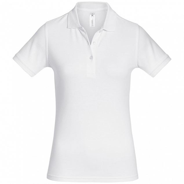Рубашка поло женская Safran Timeless белая с логотипом в Екатеринбурге заказать по выгодной цене в кибермаркете AvroraStore