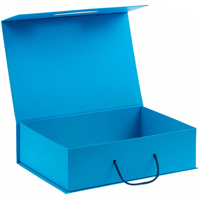 Коробка Case, подарочная, голубая с логотипом в Екатеринбурге заказать по выгодной цене в кибермаркете AvroraStore
