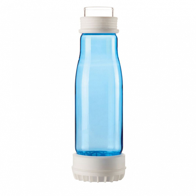 Бутылка для воды Zoku, голубая с логотипом в Екатеринбурге заказать по выгодной цене в кибермаркете AvroraStore