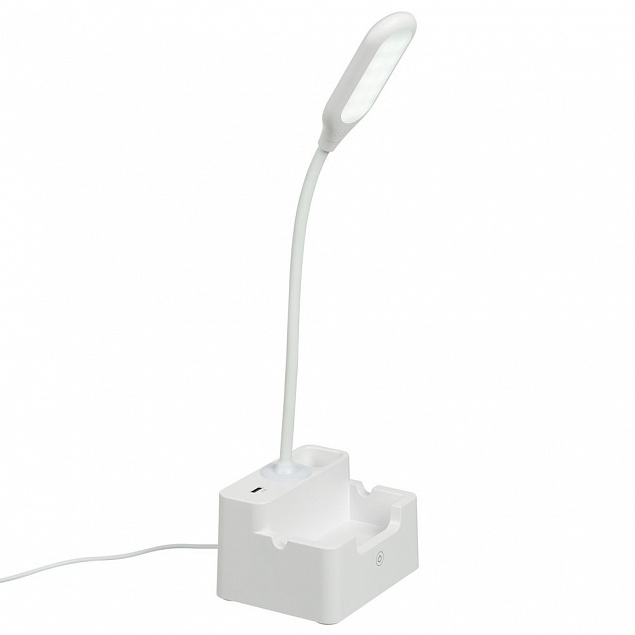 Настольная лампа с подставкой для ручек tidyFlex, белая с логотипом в Екатеринбурге заказать по выгодной цене в кибермаркете AvroraStore