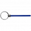 Элемент брелка-конструктора «Хлястик с кольцом и зажимом», синий с логотипом в Екатеринбурге заказать по выгодной цене в кибермаркете AvroraStore