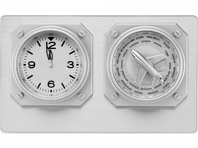 Часы настольные Часовой пояс с логотипом в Екатеринбурге заказать по выгодной цене в кибермаркете AvroraStore