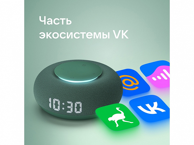 Умная колонка «Капсула Мини» с голосовым помощником Марусей с логотипом в Екатеринбурге заказать по выгодной цене в кибермаркете AvroraStore