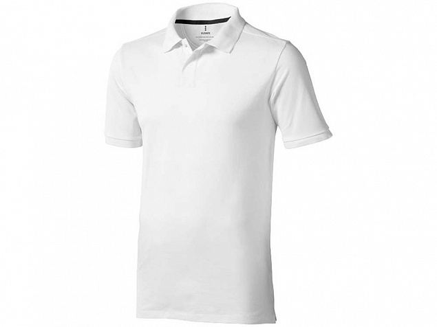 Рубашка поло Calgary мужская, белый с логотипом в Екатеринбурге заказать по выгодной цене в кибермаркете AvroraStore