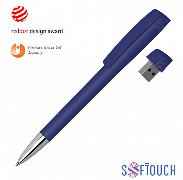 Ручка с флеш-картой USB 16GB «TURNUSsofttouch M» с логотипом в Екатеринбурге заказать по выгодной цене в кибермаркете AvroraStore