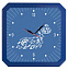 Часы настенные «Квадро», синие с логотипом в Екатеринбурге заказать по выгодной цене в кибермаркете AvroraStore