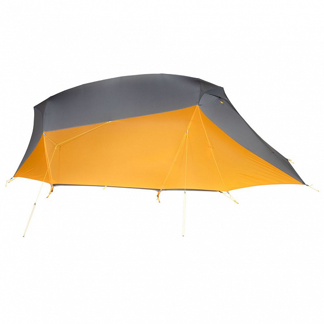 Палатка трекинговая Maxfield 2, серая с оранжевым с логотипом в Екатеринбурге заказать по выгодной цене в кибермаркете AvroraStore