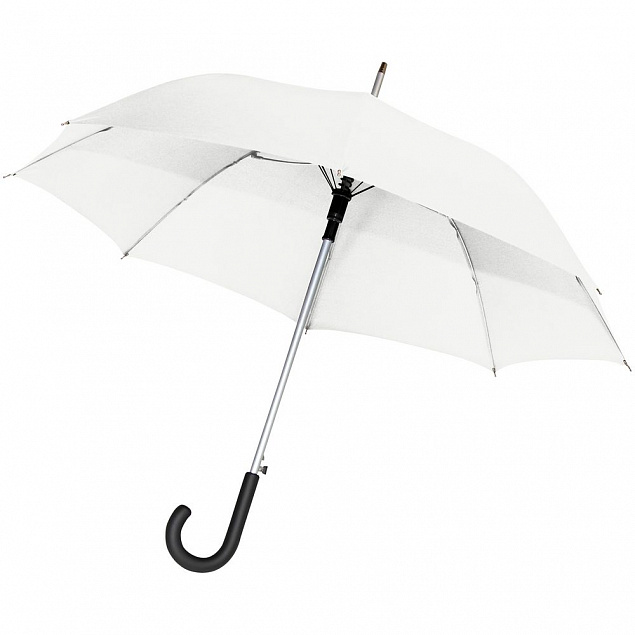 Зонт-трость Alu AC,белый с логотипом в Екатеринбурге заказать по выгодной цене в кибермаркете AvroraStore