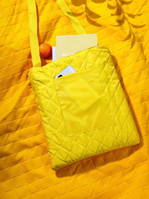 Плед для пикника Soft & Dry, желтый с логотипом в Екатеринбурге заказать по выгодной цене в кибермаркете AvroraStore
