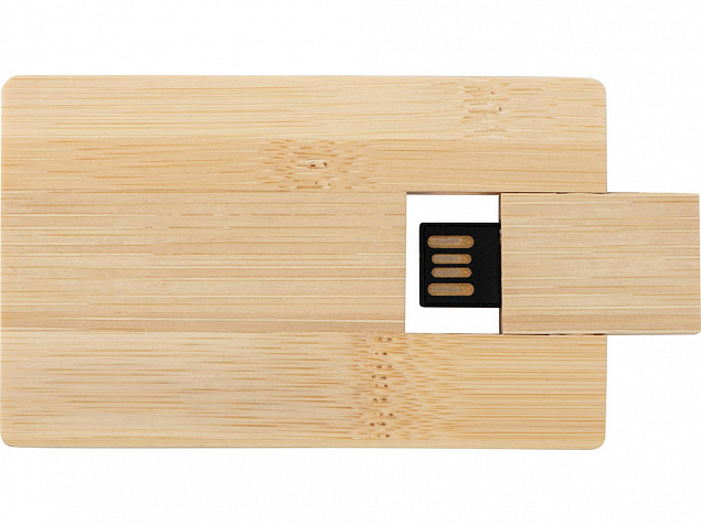 USB 2.0- флешка на 32 Гб «Bamboo Card» с логотипом в Екатеринбурге заказать по выгодной цене в кибермаркете AvroraStore