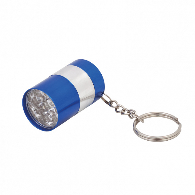 Брелок-фонарик, синий с логотипом в Екатеринбурге заказать по выгодной цене в кибермаркете AvroraStore