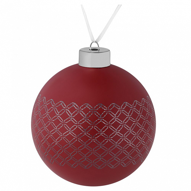 Елочный шар Queen, 10 см, красный с логотипом в Екатеринбурге заказать по выгодной цене в кибермаркете AvroraStore