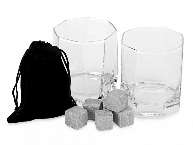 Набор для виски: 2 бокала, 6 камней, мешочек, коробка с логотипом в Екатеринбурге заказать по выгодной цене в кибермаркете AvroraStore