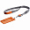 Чехол для пропуска с лентой и ретрактором Devon, оранжевый с логотипом в Екатеринбурге заказать по выгодной цене в кибермаркете AvroraStore