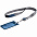 Чехол для пропуска с лентой и ретрактором Devon, синий с логотипом в Екатеринбурге заказать по выгодной цене в кибермаркете AvroraStore