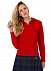 Толстовка женская Hooded Full Zip красная с логотипом в Екатеринбурге заказать по выгодной цене в кибермаркете AvroraStore