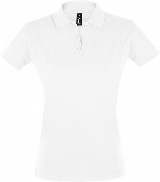 Рубашка поло женская PERFECT WOMEN 180 белая с логотипом в Екатеринбурге заказать по выгодной цене в кибермаркете AvroraStore