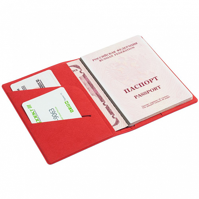 Обложка для паспорта Devon, красная с логотипом в Екатеринбурге заказать по выгодной цене в кибермаркете AvroraStore