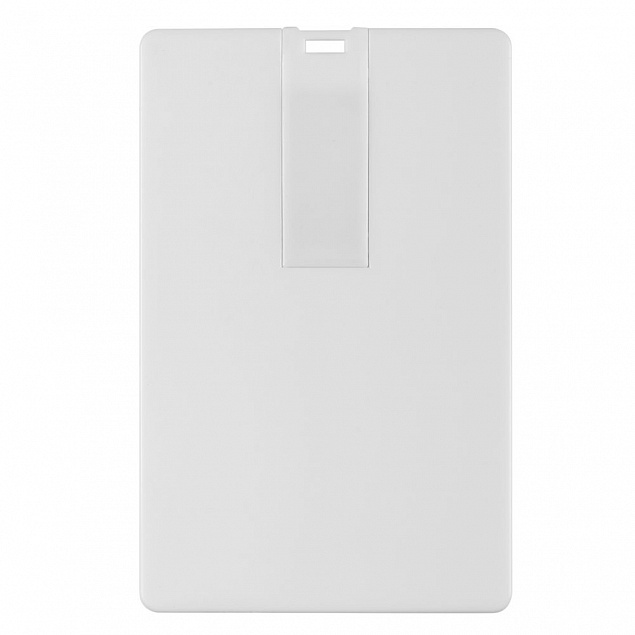 Флешка Card, 16 Гб, белая с логотипом в Екатеринбурге заказать по выгодной цене в кибермаркете AvroraStore