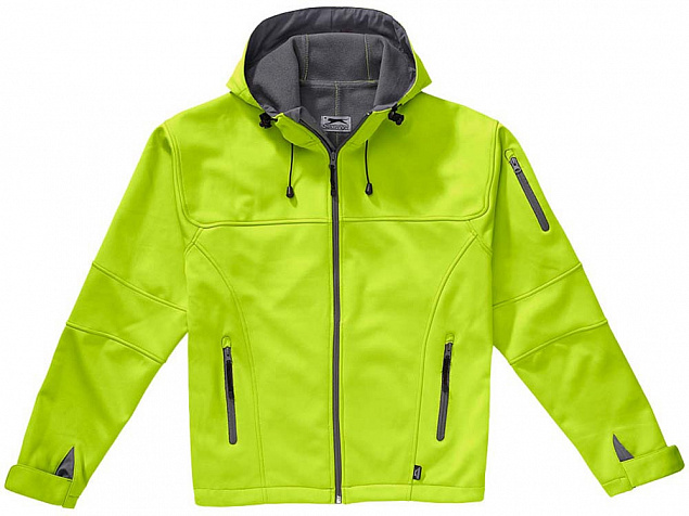 Куртка софтшел Match мужская, св.зеленый/серый с логотипом в Екатеринбурге заказать по выгодной цене в кибермаркете AvroraStore