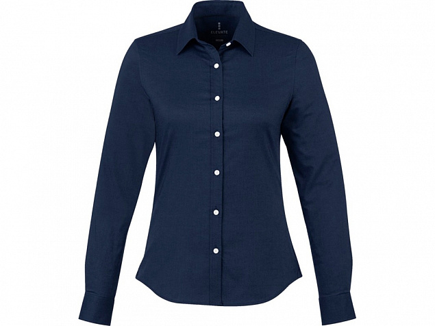 Женская рубашка с длинными рукавами Vaillant, темно-синий с логотипом в Екатеринбурге заказать по выгодной цене в кибермаркете AvroraStore