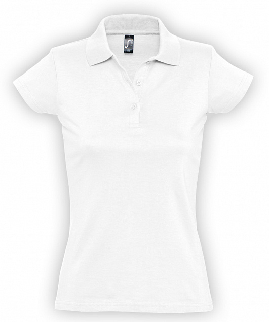 Рубашка поло женская Prescott Women 170, белая с логотипом в Екатеринбурге заказать по выгодной цене в кибермаркете AvroraStore