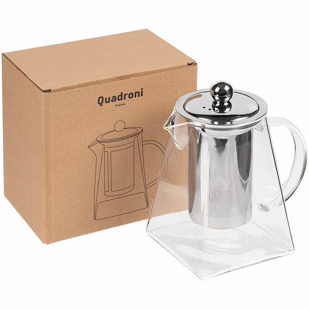 Чайник Quadroni с логотипом в Екатеринбурге заказать по выгодной цене в кибермаркете AvroraStore