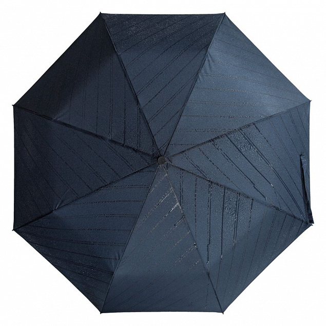 Складной зонт Magic с проявляющимся рисунком, темно-синий с логотипом в Екатеринбурге заказать по выгодной цене в кибермаркете AvroraStore