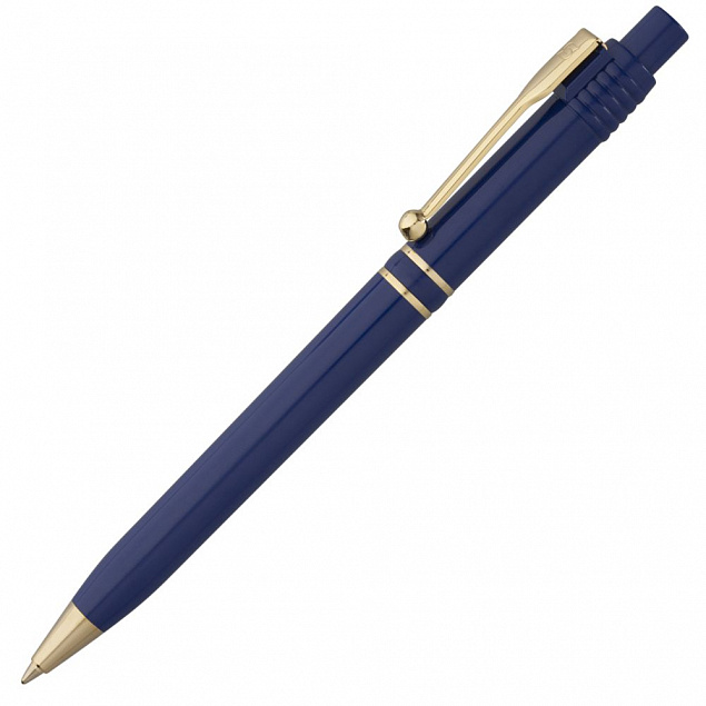 Ручка шариковая Raja Gold, синяя с логотипом в Екатеринбурге заказать по выгодной цене в кибермаркете AvroraStore