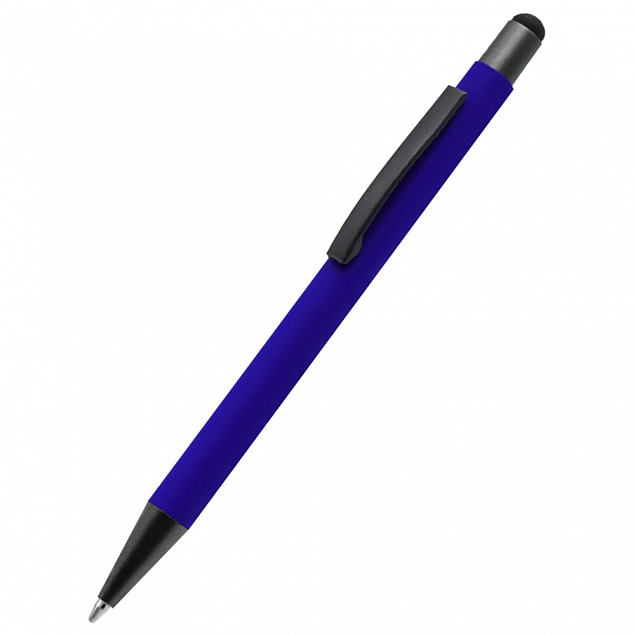 Ручка металлическая Story сотф-тач - Синий HH с логотипом в Екатеринбурге заказать по выгодной цене в кибермаркете AvroraStore