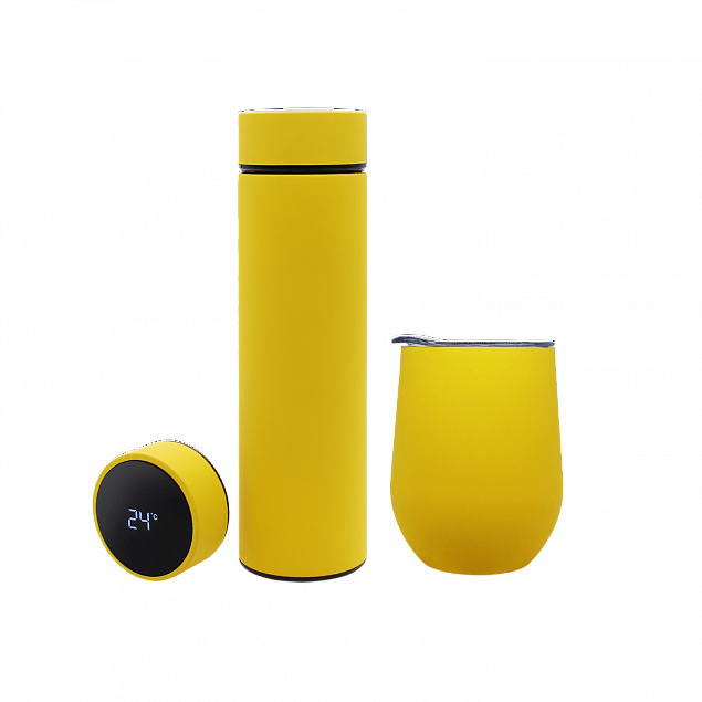 Набор Hot Box C (софт-тач) W, желтый с логотипом в Екатеринбурге заказать по выгодной цене в кибермаркете AvroraStore