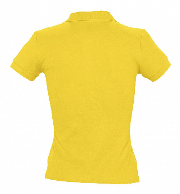 Рубашка поло женская PEOPLE 210, желтая с логотипом в Екатеринбурге заказать по выгодной цене в кибермаркете AvroraStore