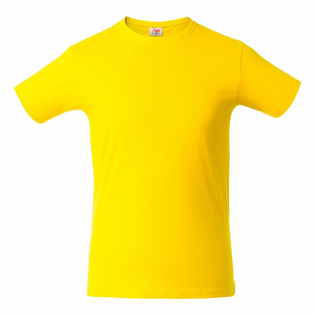 Футболка мужская HEAVY, желтая с логотипом в Екатеринбурге заказать по выгодной цене в кибермаркете AvroraStore