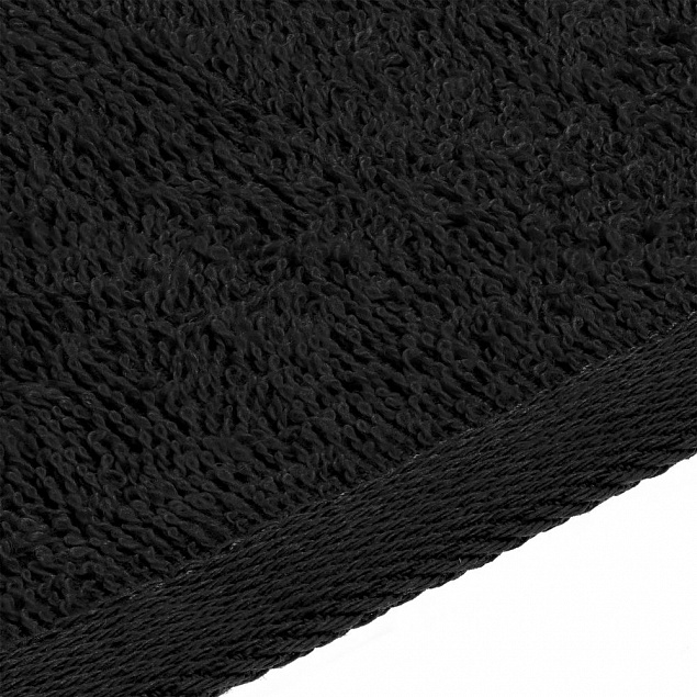 Полотенце Soft Me Light ver.2, малое, черное с логотипом в Екатеринбурге заказать по выгодной цене в кибермаркете AvroraStore