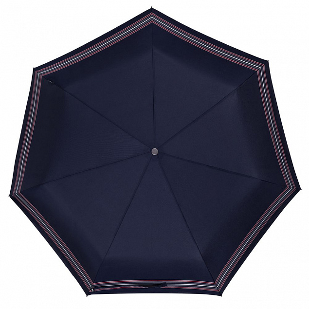 Складной зонт TAKE IT DUO, синий в полоску с логотипом в Екатеринбурге заказать по выгодной цене в кибермаркете AvroraStore