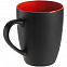 Кружка Bright Tulip, матовая, черная с красным с логотипом в Екатеринбурге заказать по выгодной цене в кибермаркете AvroraStore