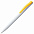 Ручка шариковая Pin, белая с желтым с логотипом в Екатеринбурге заказать по выгодной цене в кибермаркете AvroraStore
