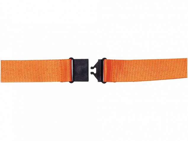 Шнурок Yogi со съемным креплением, оранжевый с логотипом в Екатеринбурге заказать по выгодной цене в кибермаркете AvroraStore